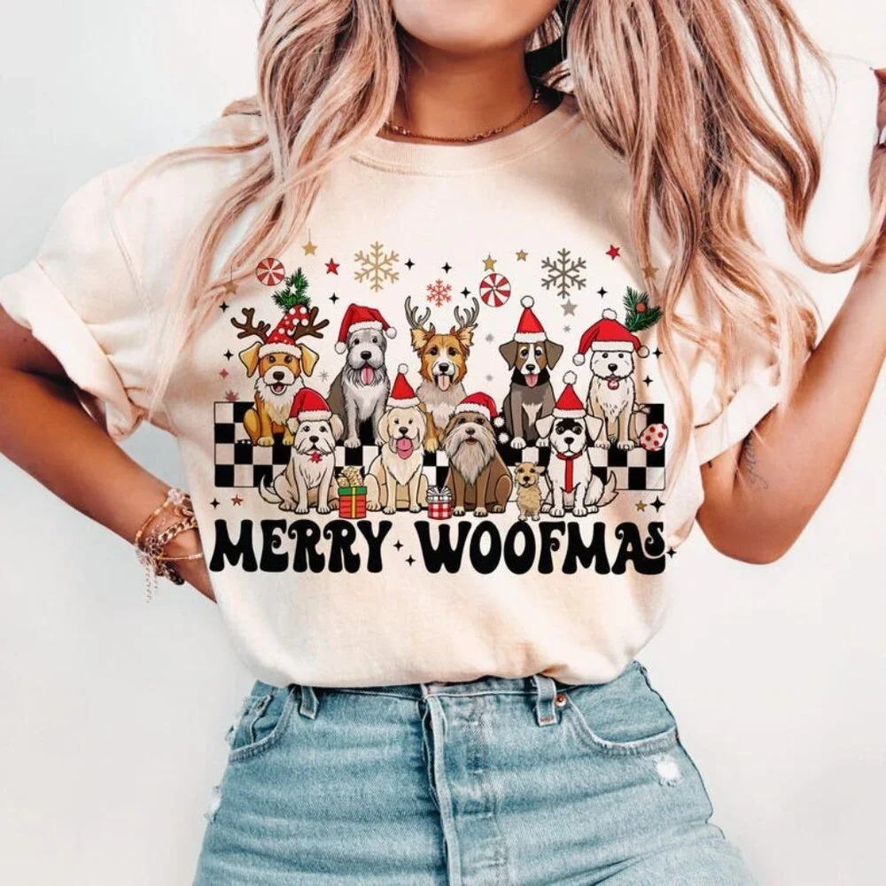 Dog Mama Shirtdog Christmas Shirtmerry Woofmas Shirt